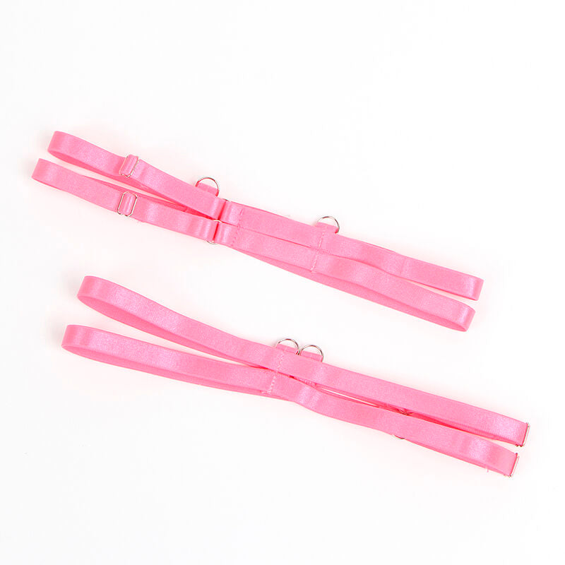 SUBBLIME - 955366 BH-SET MET KANT EN KORRELBAND ROZE EN PAARS L/XL