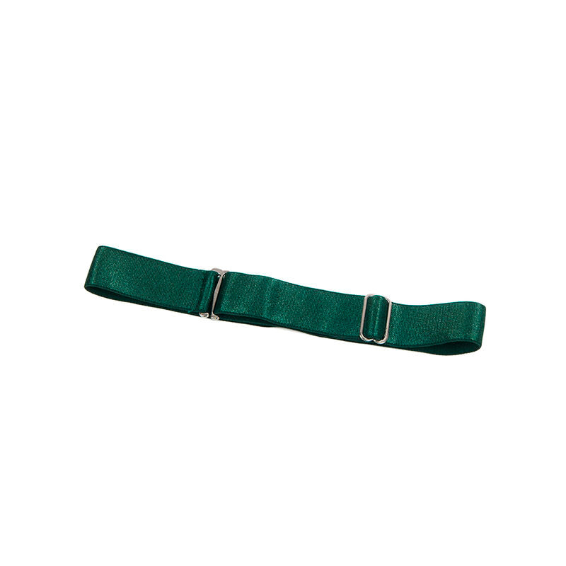 SUBBLIME - 955434 JURK MET GROENE LEDEREN BANDJES S/M