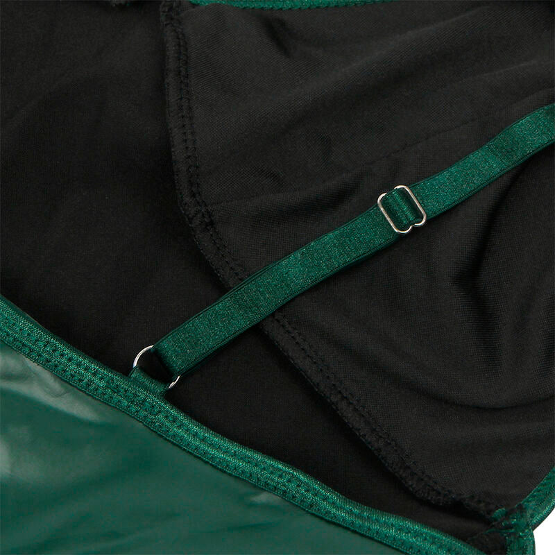 SUBBLIME - 955434 JURK MET GROENE LEDEREN BANDJES S/M