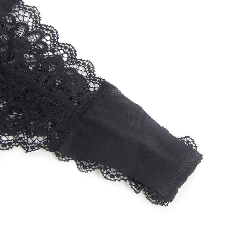 SUBBLIME - 955458 BODY EN CUIR NOIR AVEC FERMETURE ÉCLAIR S/M