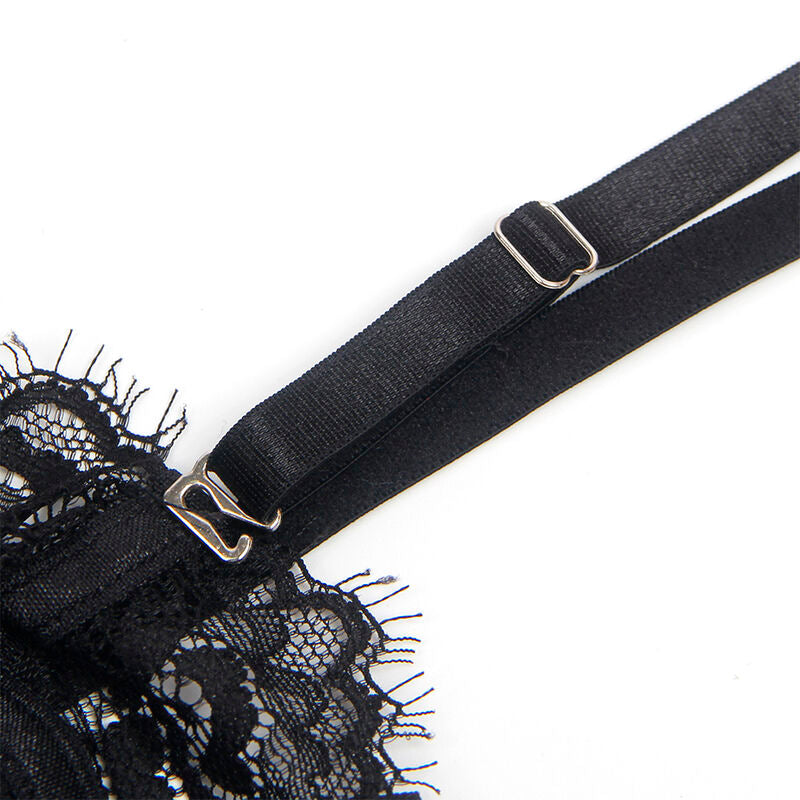 SUBBLIME - 955496 BODY EN DENTELLE AVEC NŒUDS ET BRETELLES NOIR S/M