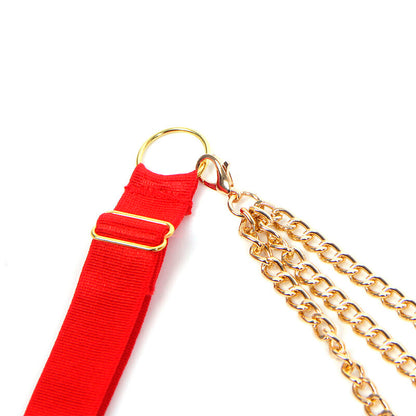 SUBBLIME - 955526 BH-SET MIT KETTEN UND MESH-HERZ ROT L/XL