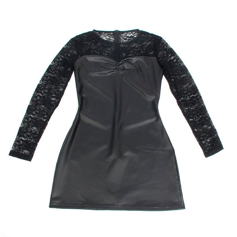 SUBBLIME - 955595 JURK MET LANGE MOUWEN EN ZWART KANT S/M