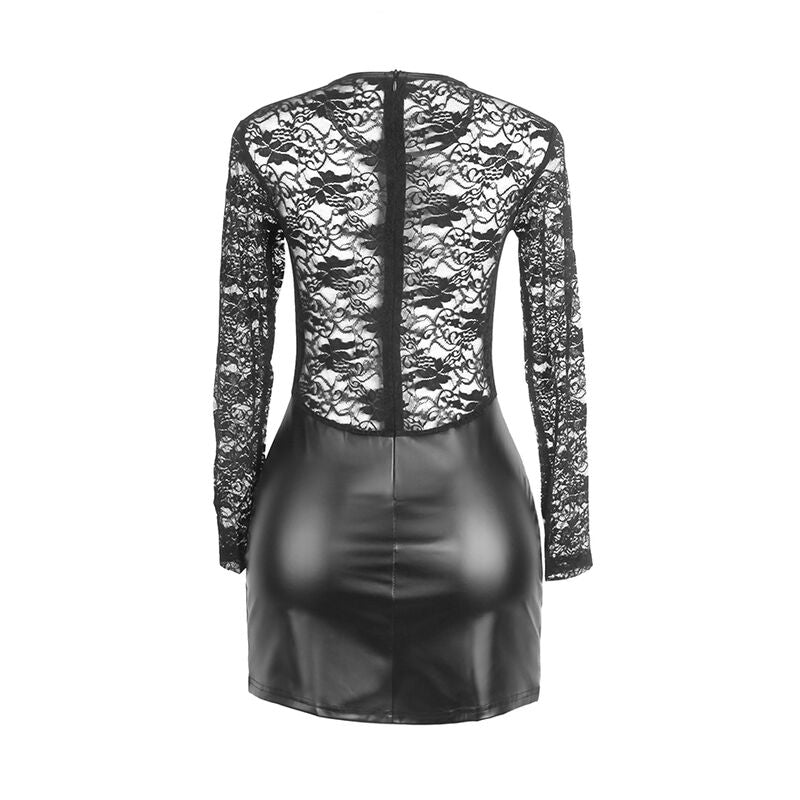 SUBBLIME - 955601 JURK MET LANGE MOUWEN EN ZWART KANT L/XL