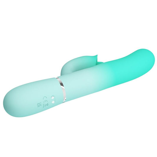 PRETTY LOVE - VIBRATEUR LAPIN MULTIFONCTIONNEL GIGI VERT AQUA