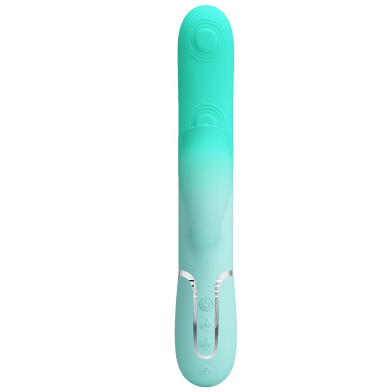 PRETTY LOVE - VIBRATEUR LAPIN MULTIFONCTIONNEL GIGI VERT AQUA