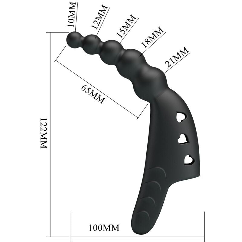 PRETTY LOVE - JORDIN VINGERVIBRATOR 10 VIBRATIES ZWART