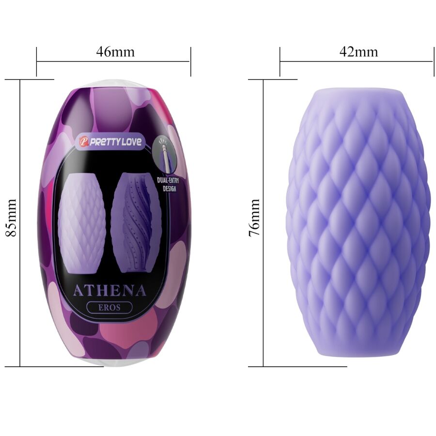 PRETTY LOVE - ATHENA EROS MASTURBATEUR HOMME EN SILICONE VIOLET