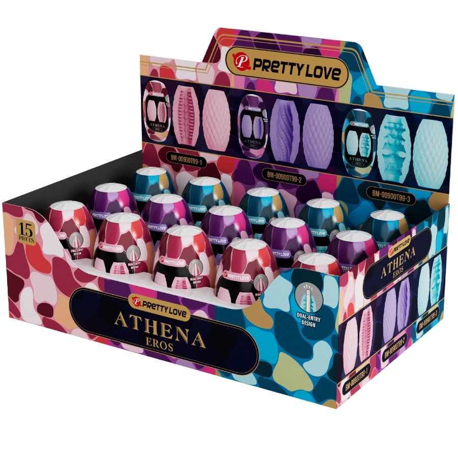 PRETTY LOVE - ATHENA EROS PACK 15 MASTURBATEURS MASCULINS DIFFÉRENTS