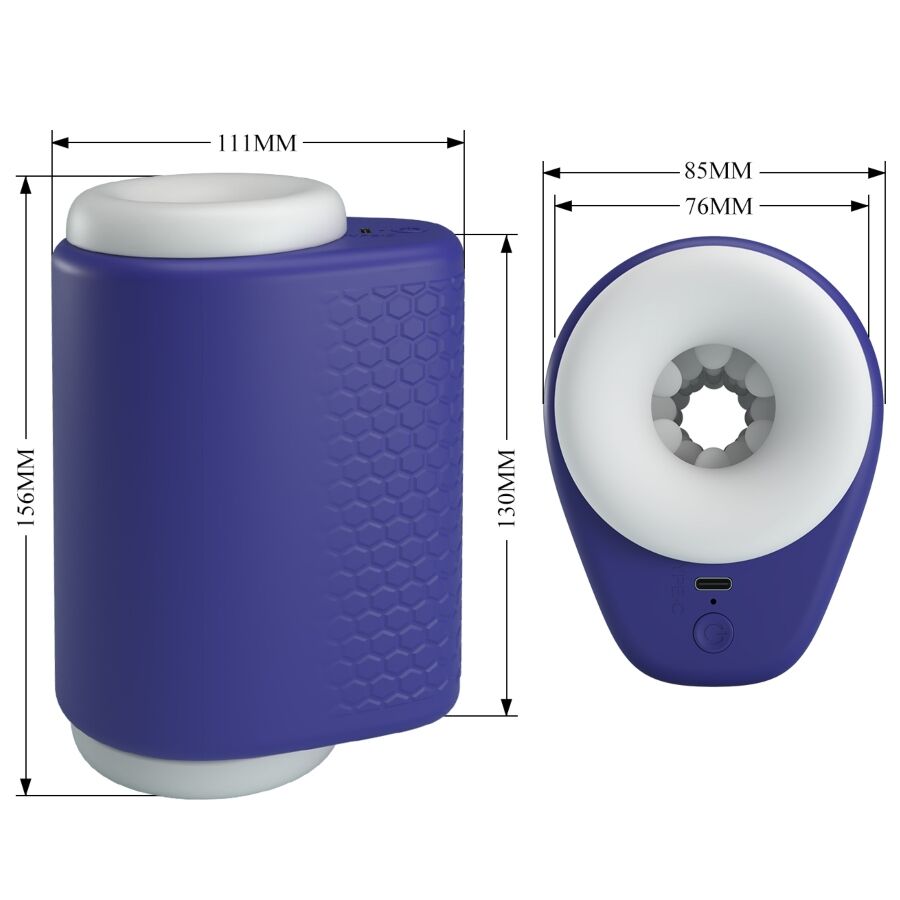 PRETTY LOVE - DJ LADY MASTURBATEUR HOMME AVEC VIBRATION 5 RÉGLAGES VIOLET