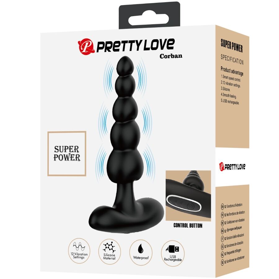 PRETTY LOVE - SIDNEY ANALVIBRATOR 10 VIBRATIONEN SCHWARZ