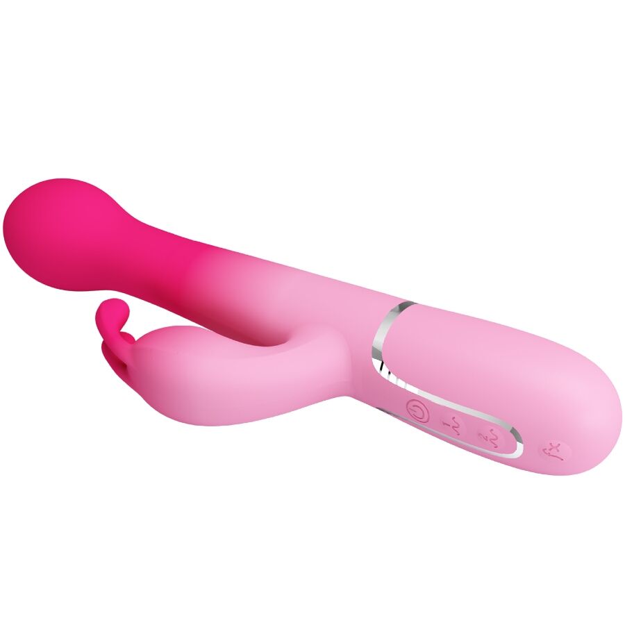 PRETTY LOVE - DEJON 3 IN 1 MULTIFUNKTIONS-RABBIT-VIBRATOR ROSA