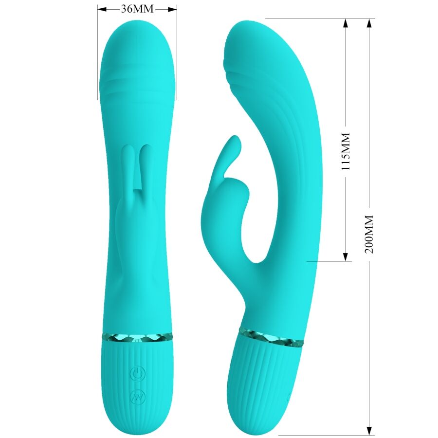 PRETTY LOVE - SCOCCO VIBRATOR KONIJN TURQUOISE