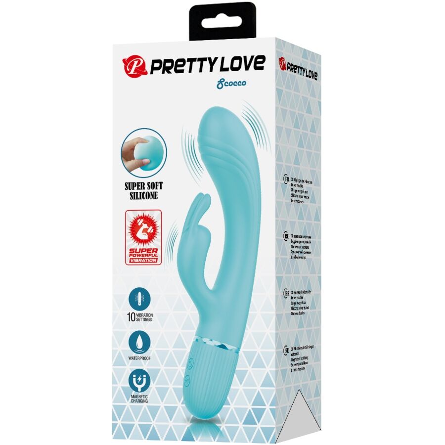 PRETTY LOVE - SCOCCO VIBRATOR KONIJN TURQUOISE