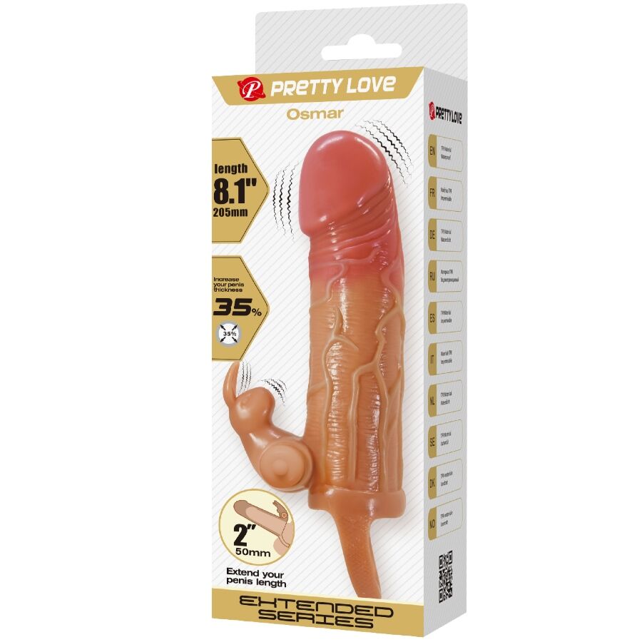 PRETTY LOVE - OSMAR PENIS SLEEVES + VIBRERENDE CLITORIS STIMULATOR