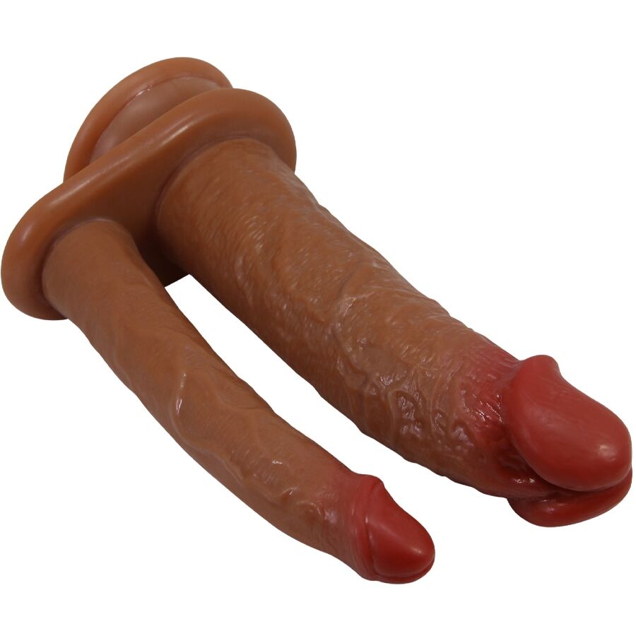 PRETTY LOVE - HULBERT DUBBELE REALISTISCHE DILDO MET VIBRATIE MULATO