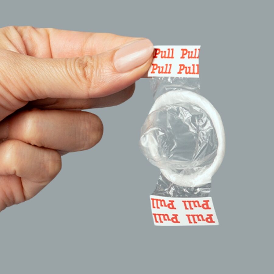 UNIQ - PRÉSERVATIFS SANS LATEX AVEC BANDES À TIRER 3 UNITÉS