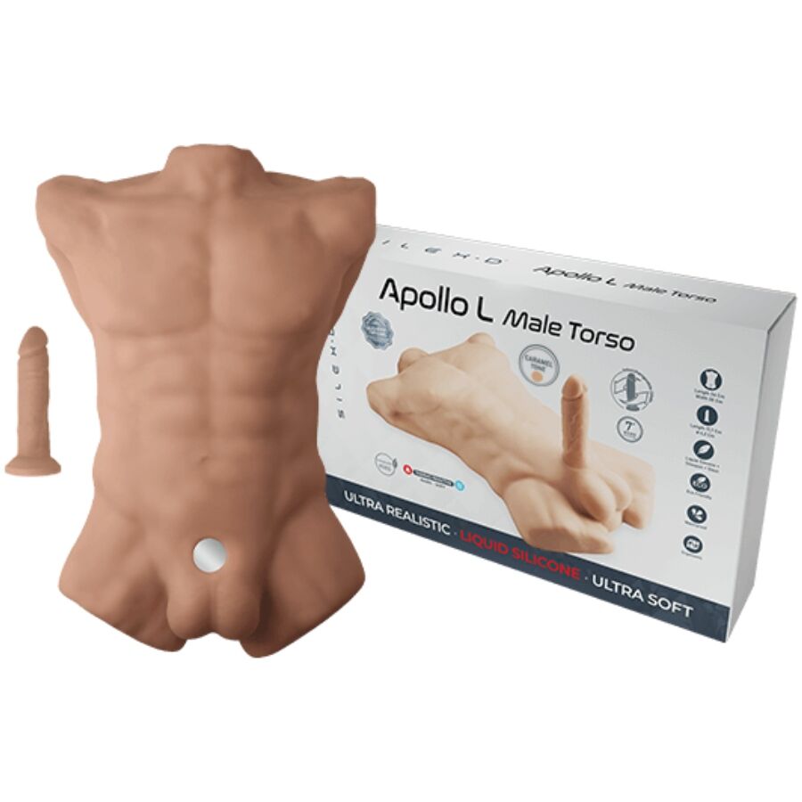 SILEXD - APOLLO L REALISTISCHER MÄNNLICHER TORSO KARAMELL