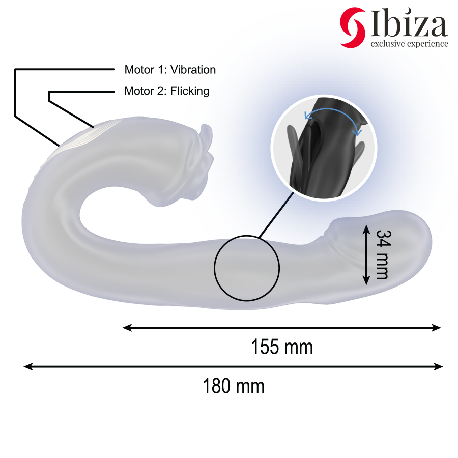 IBIZA - ROSE VIBRATOR SCHNAPPEFFEKT UND KLITORIS-STIMULATOR