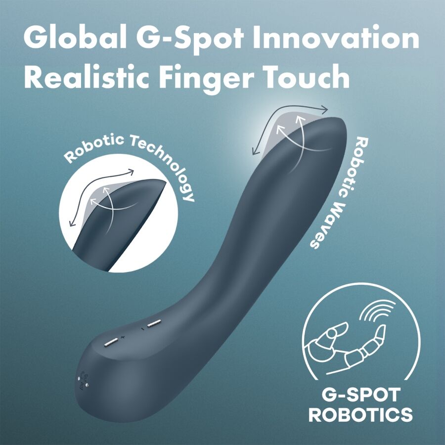 SATISFYER - G-SPOT WAVE 4 12 VIBRATIEPROGRAMMA VIBRATOR DONKERGRIJS
