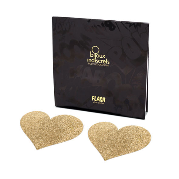 BIJOUX - INDISCRETS FLASH GOUDEN HART TEPELBEKLEDING
