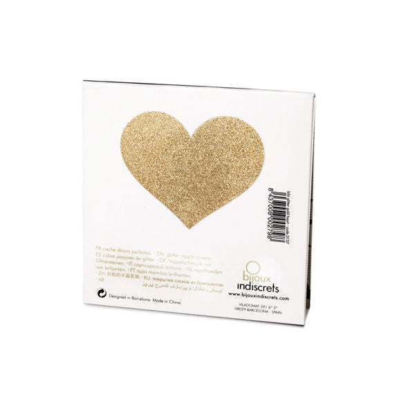 BIJOUX - INDISCRETS FLASH GOUDEN HART TEPELBEKLEDING