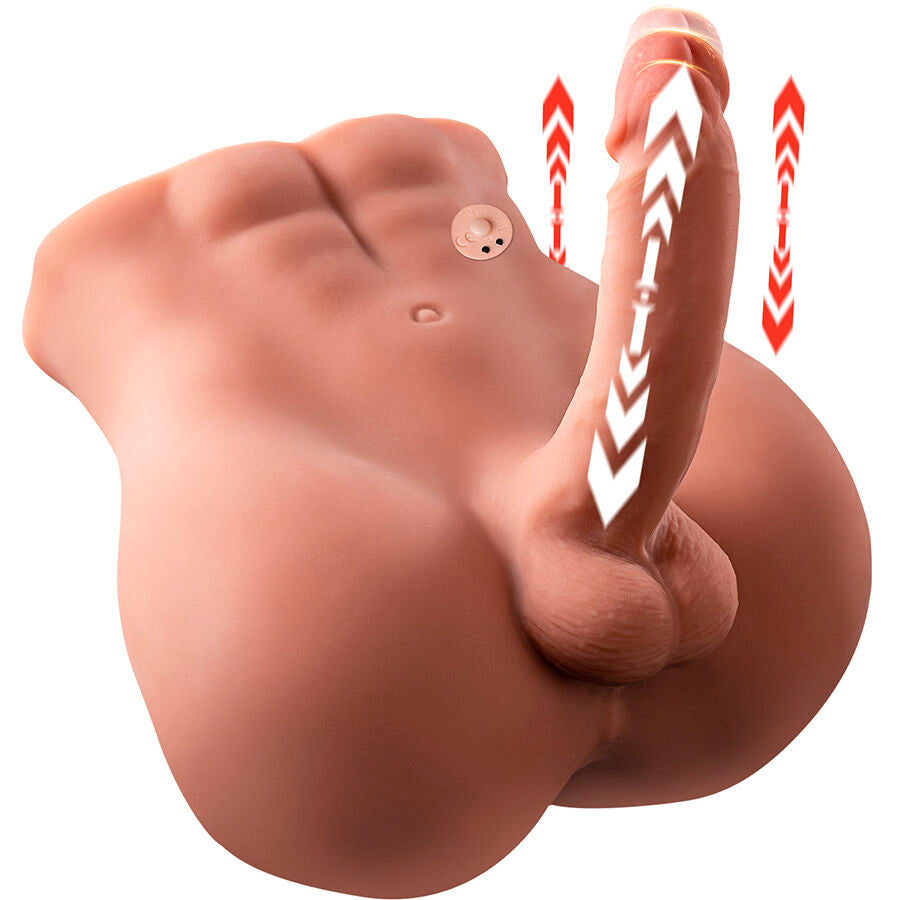 XISE - BERTLETT DILDO ASS REALISTISCHER DILDO UND ANUS-MASTURBATOR FRONTPOSITION MIT STOSSFUNKTION 18 CM