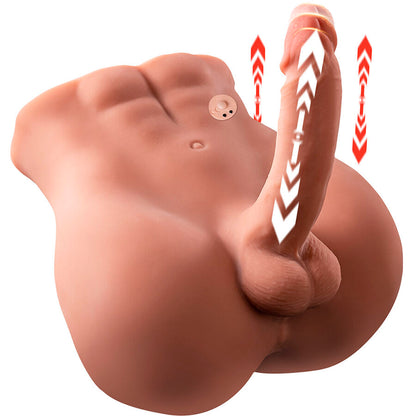 XISE - BERTLETT DILDO ASS REALISTISCHER DILDO UND ANUS-MASTURBATOR FRONTPOSITION MIT STOSSFUNKTION 18 CM