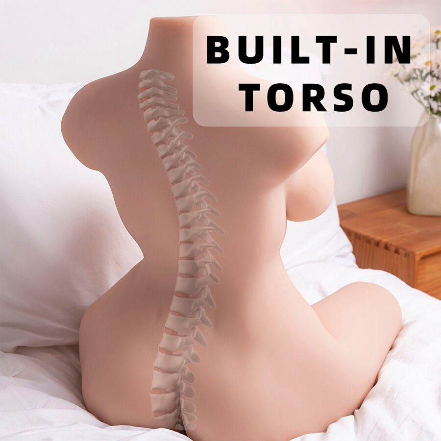 XISE – Realistischer, gepflegter weiblicher Torso mit Stoßfunktion, 71 cm