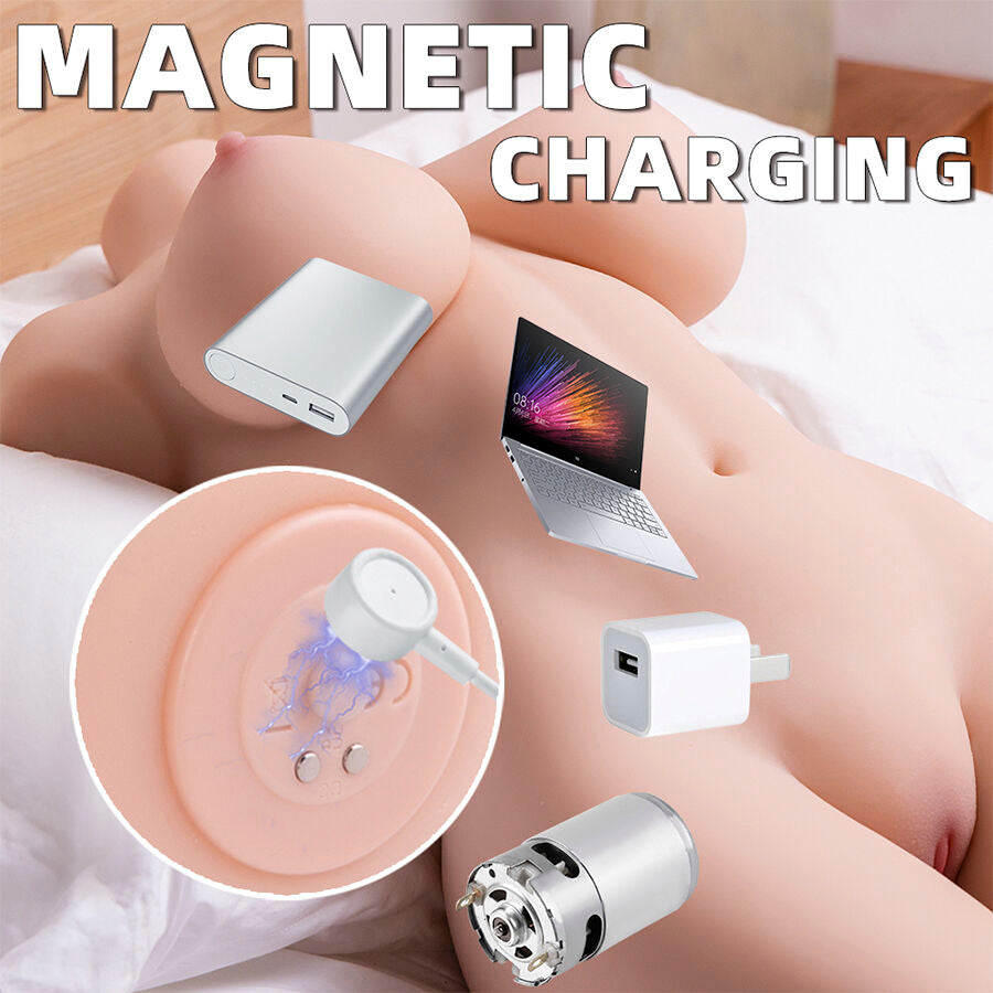 XISE – Realistischer, gepflegter weiblicher Torso mit Stoßfunktion, 71 cm