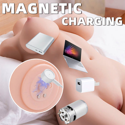 XISE – Realistischer, gepflegter weiblicher Torso mit Stoßfunktion, 71 cm