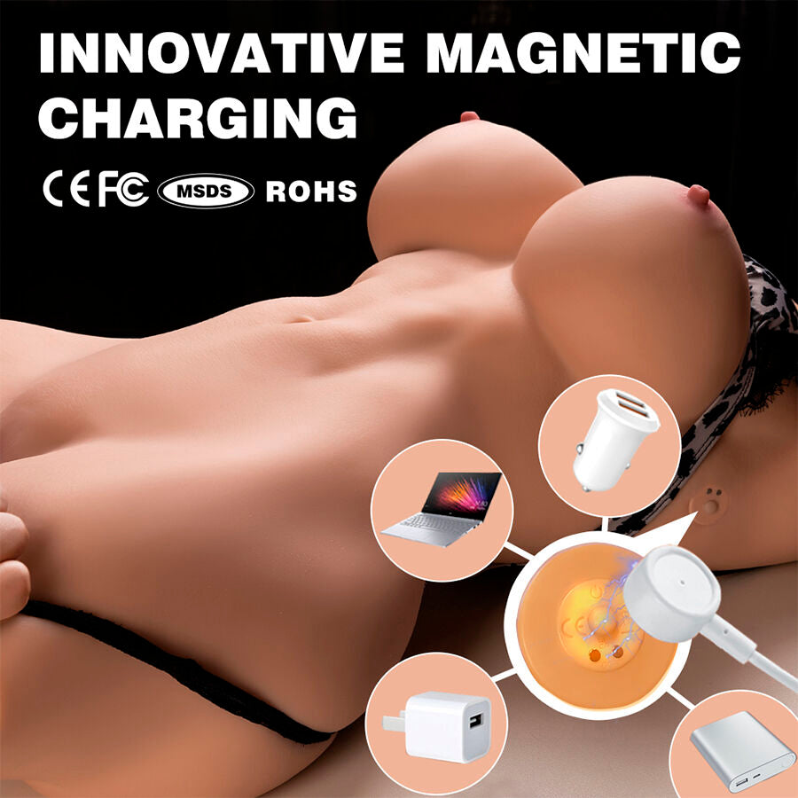 XISE - MURIEL Realistischer weiblicher Torso mit Stoßfunktion, 55 cm