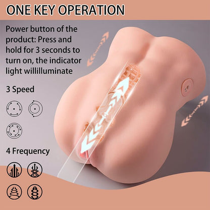 XISE - LYDIA Masturbator für die weibliche Vagina mit Stoßfunktion, 25 cm