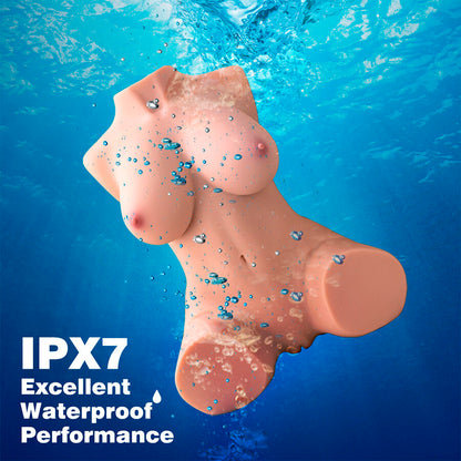 XISE - DANIA - REALISTISCHER, VIBRIERENDER WEIBLICHER TORSO MIT STOSSFÄHIGKEITEN, 52 CM