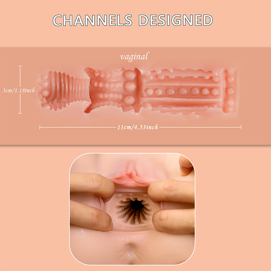 XISE - ETHEL REALISTISCHER VAGINA-MASTURBATOR MIT MEHREREN VIBRATIONSPOSITIONEN