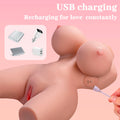 XISE - FRIEDA REALISTISCHER WEIBLICHER TORSO MIT VIBRATION 36 CM