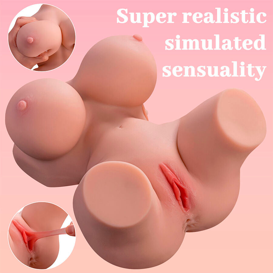XISE - FRIEDA REALISTISCHER WEIBLICHER TORSO MIT VIBRATION 36 CM
