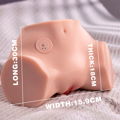 XISE - FENNIE Realistischer Masturbator mit Vibrationsfunktion und mehreren Positionen für Vagina und Anus