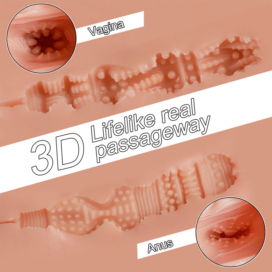 XISE - TRACY VIBRIERENDER REALISTISCHER VIBRATIONS-MASTURBATOR FÜR VAGINA UND ANUS MIT MEHREREN POSITIONEN