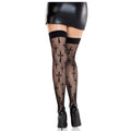 LEG AVENUE - WORSHIP ME SPITZENSTRÜMPFE SCHWARZ