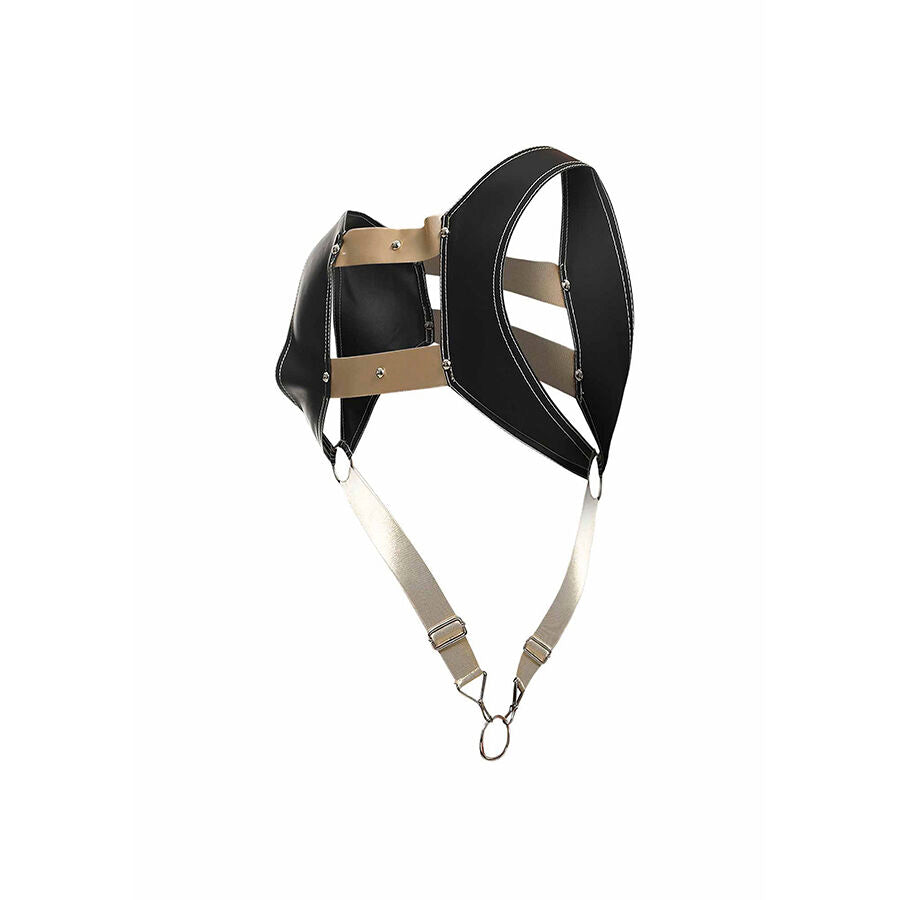 MOB - DNGEON HARNESS MIT GOLDENEM PENISRING EINE GRÖSSE