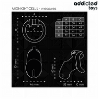 ADDICTED TOYS LOCKED - MINDNIGHT CELL PENISKÄFIG GRÖSSE L