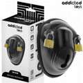 ADDICTED TOYS LOCKED - SCHLÜSSELLOSER PENISKÄFIG 11,5 CM