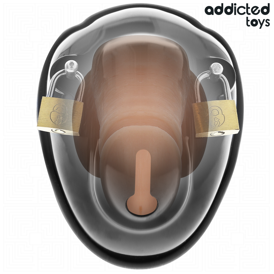 ADDICTED TOYS LOCKED - SCHLÜSSELLOSER PENISKÄFIG 11,5 CM