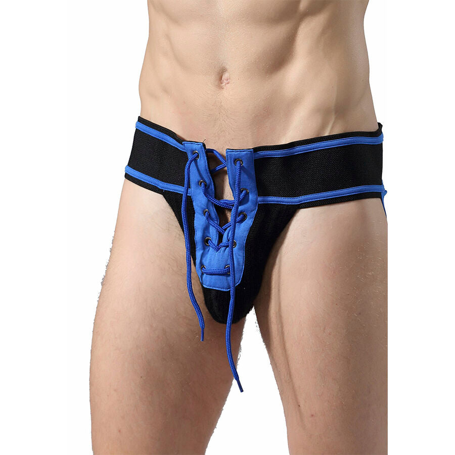 MOB - FETISCH JOCKSTRAP FOOTBALL BLAU GRÖSSE L