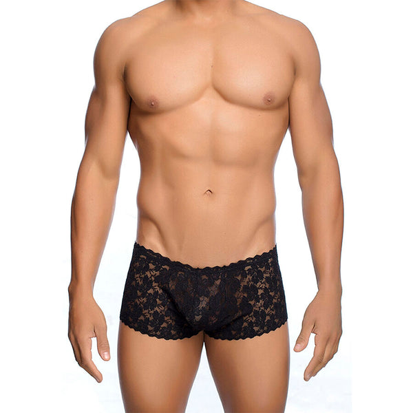 MOB - SCHWARZE SPITZENBOXER GRÖSSE L/XL
