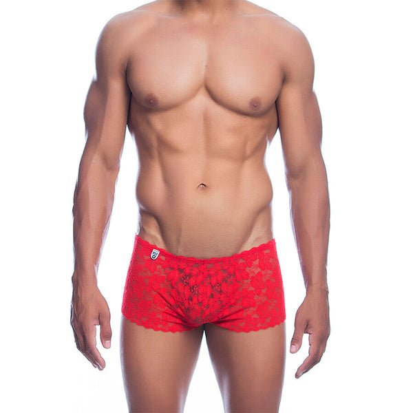 MOB - ROTE SPITZENBOXER GRÖSSE L/XL