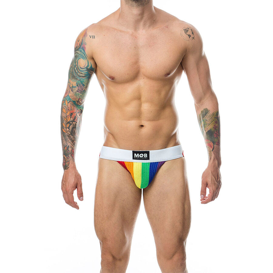 MOB - CLASSIC JOCK STRIPE RAINBOW GRÖSSE L