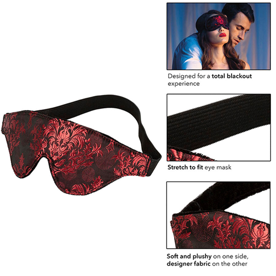 CALEXOTICS – SCANDAL BLICKDICHTE AUGENMASKE MIT ROTEN DETAILS