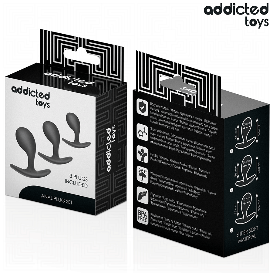 ADDICTED TOYS - 3ER-SET ANALPLUG MODELL 3